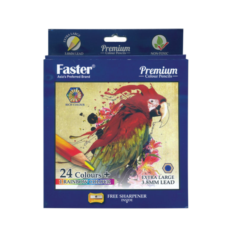 Faster 24 Premium Colour Pencils